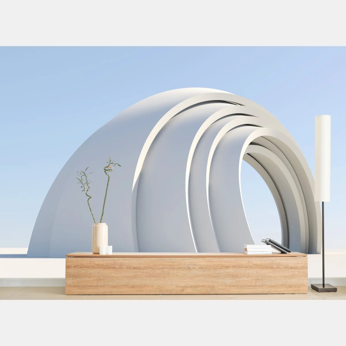 Fototapete minimalistische bogenskulptur – Wallnifity®