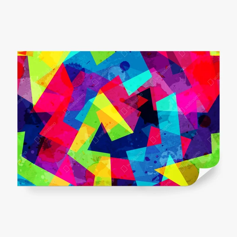 Fototapete türkis und gold fließende abstraktion – Wallnifity®