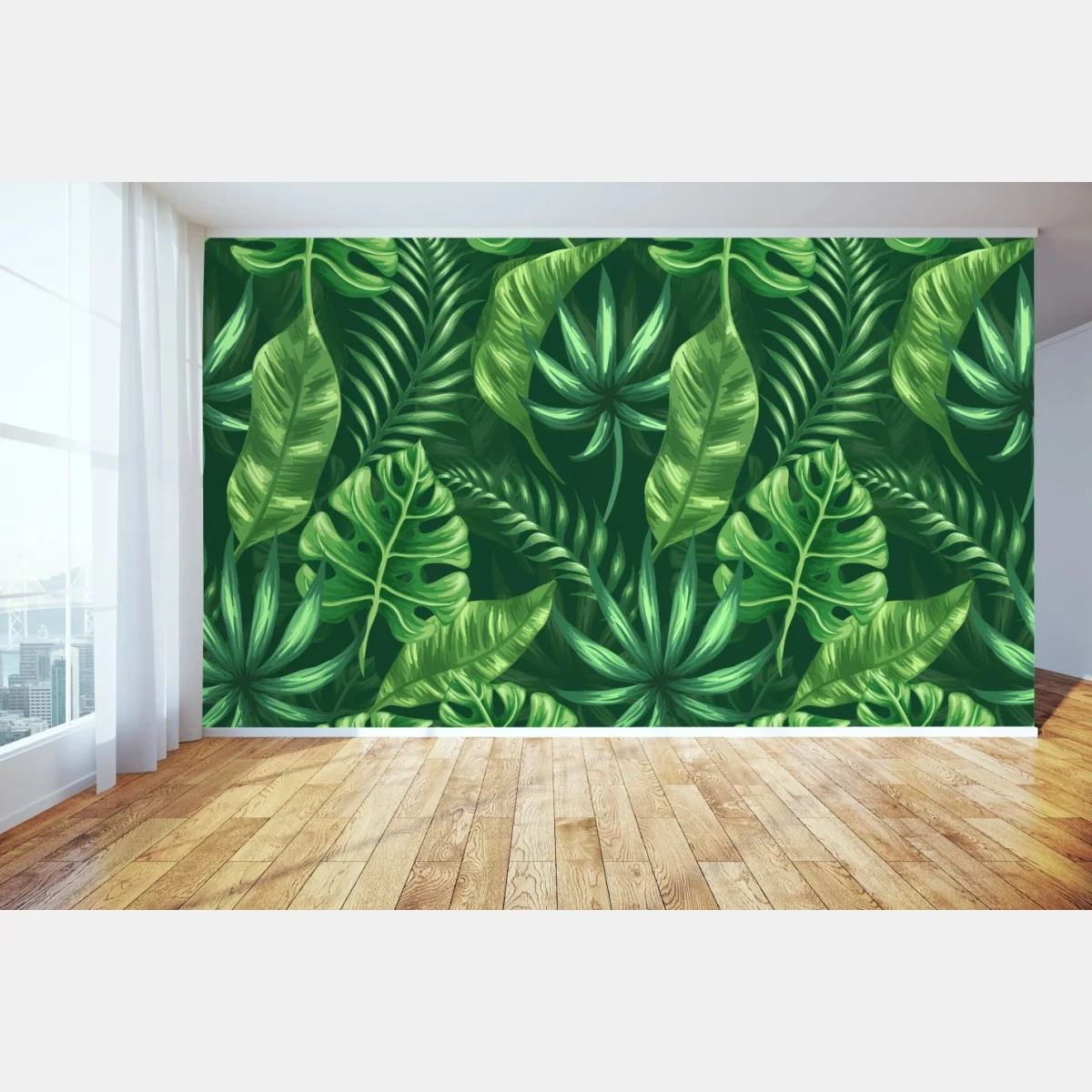 Fototapete tropisches monstera blattmuster – Wallnifity®