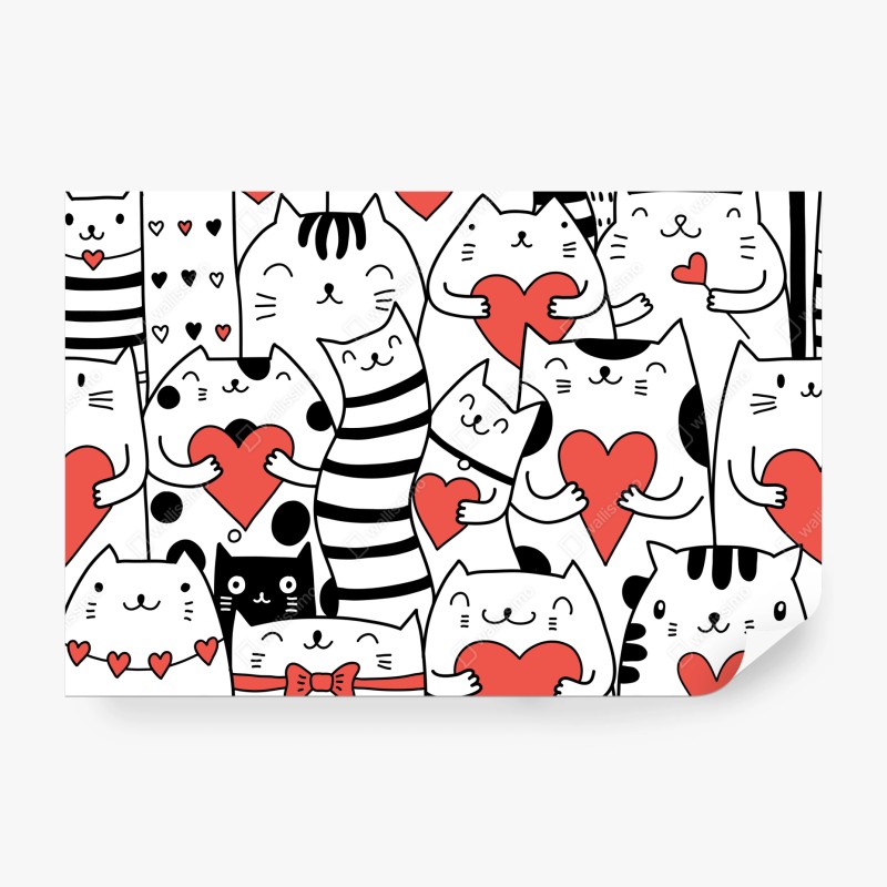 Fototapete nebliger sonnenaufgang über waldsee – Wallnifity®