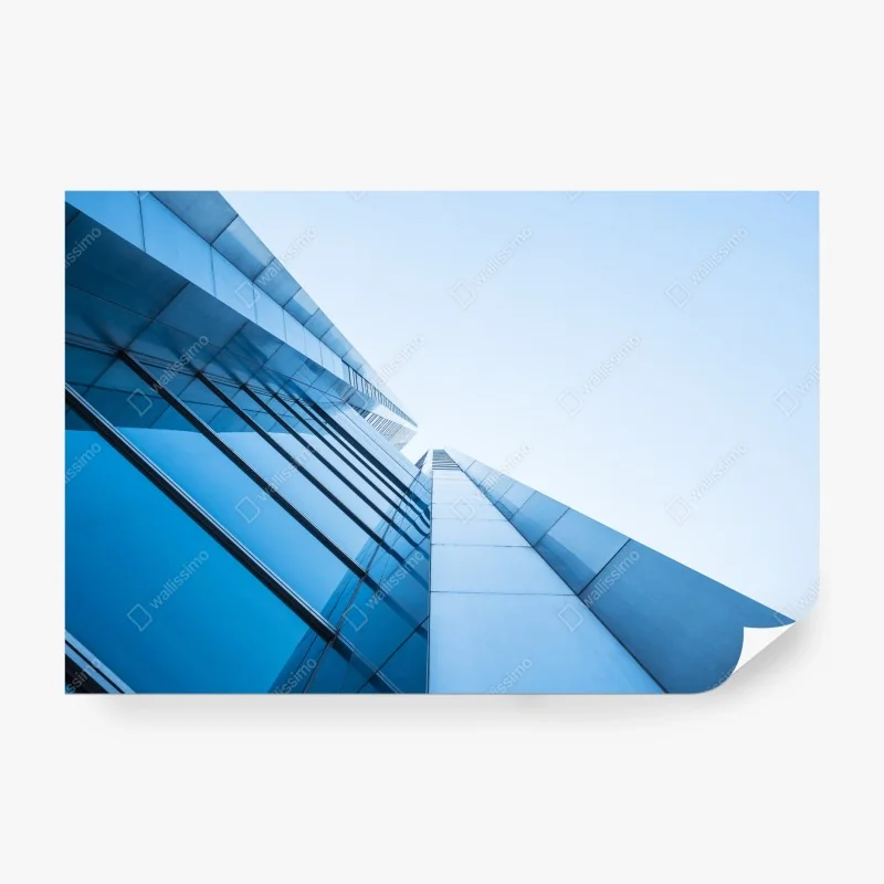 Fototapete moderne blaue glasfassade