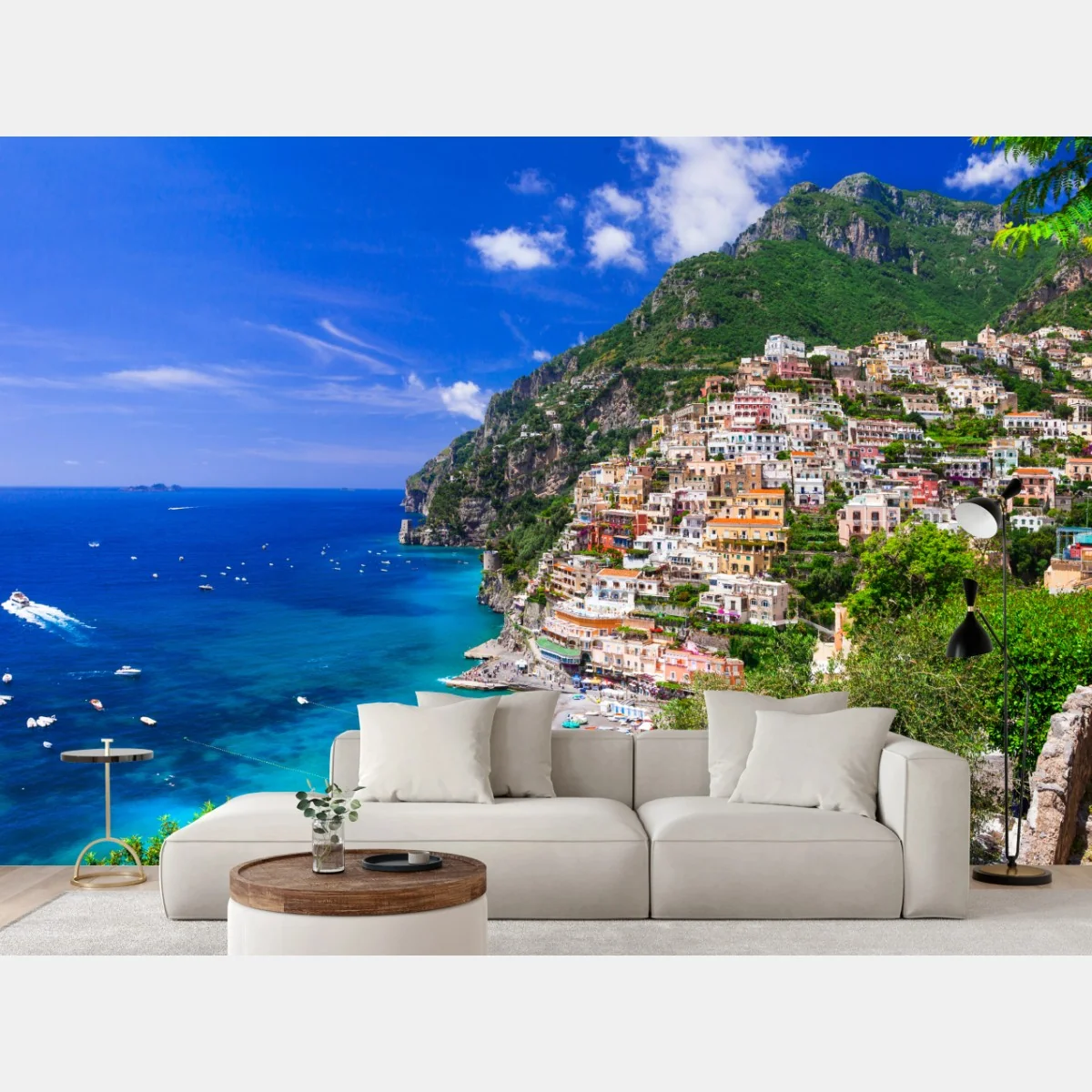 Fototapete sonnige panoramaaufnahme von Positano an der Amalfiküste – Wallnifity® Fototapete sonnige panoramaaufnahme von Positano an der Amalfiküste – Wallnifity®