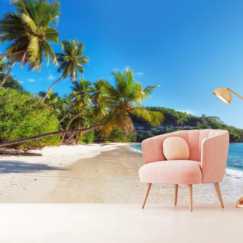 Fototapete tropischer palmstrand