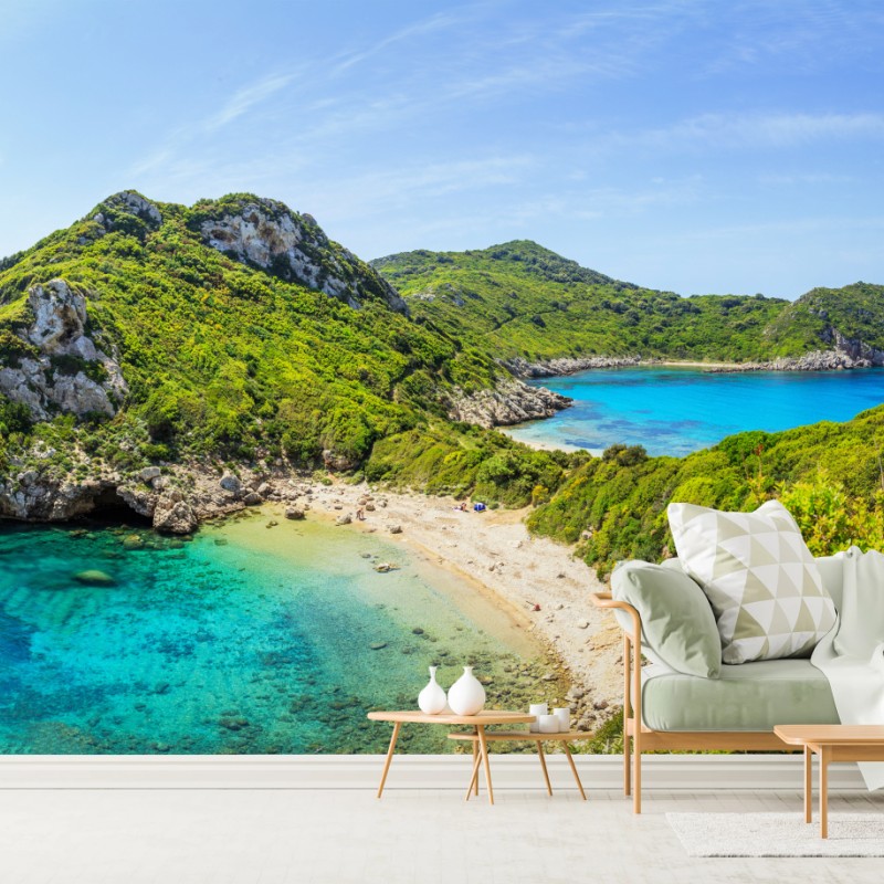 Fototapete türkisbucht auf einer insel