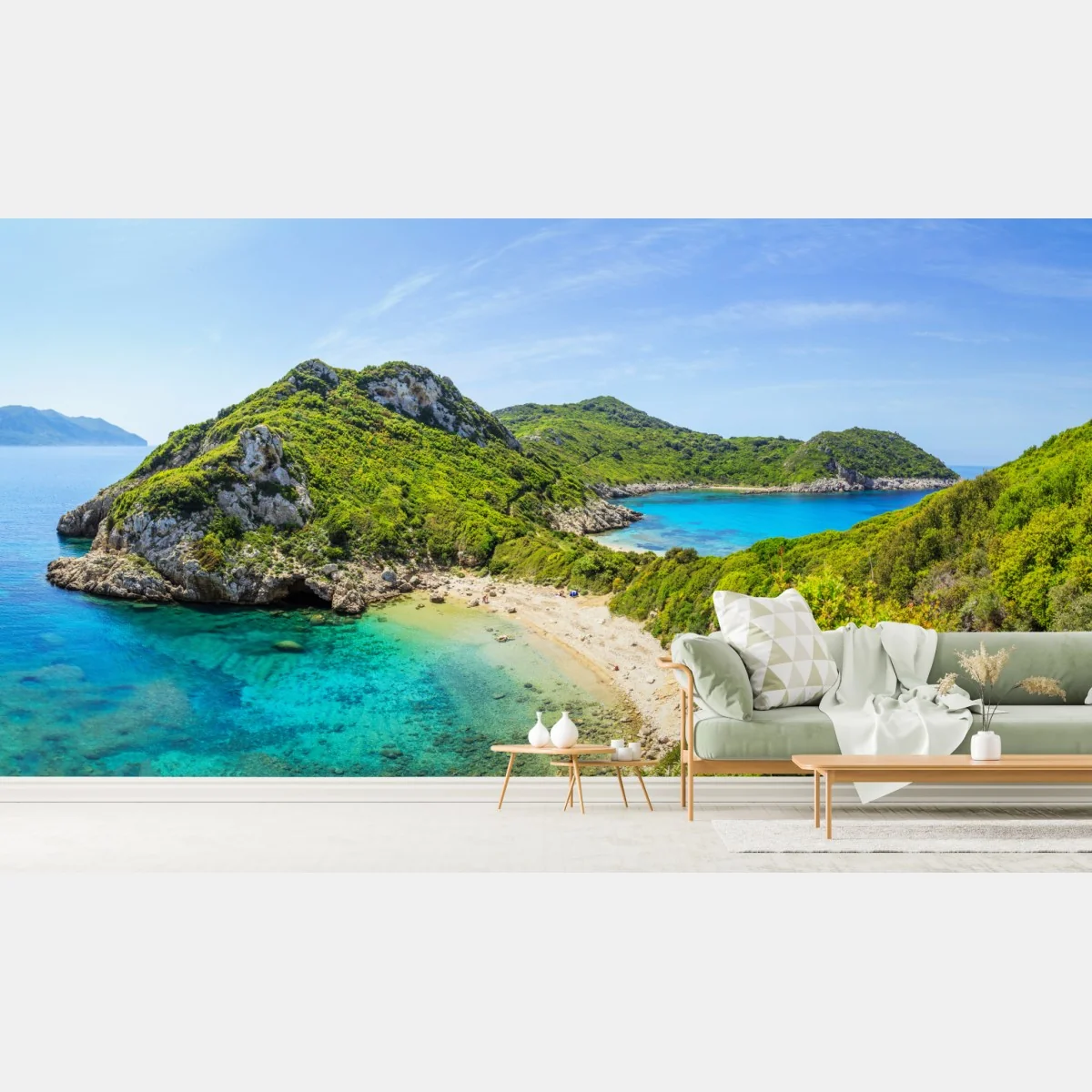 Fototapete türkisbucht auf einer insel – Wallnifity®