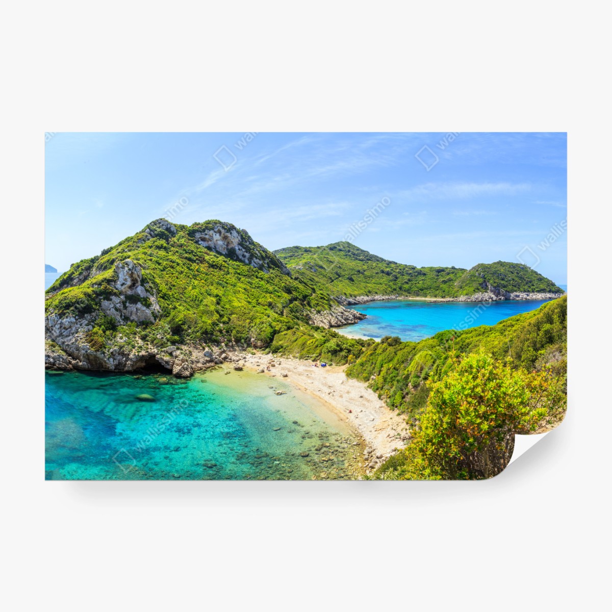 Fototapete türkisbucht auf einer insel – Wallnifity®