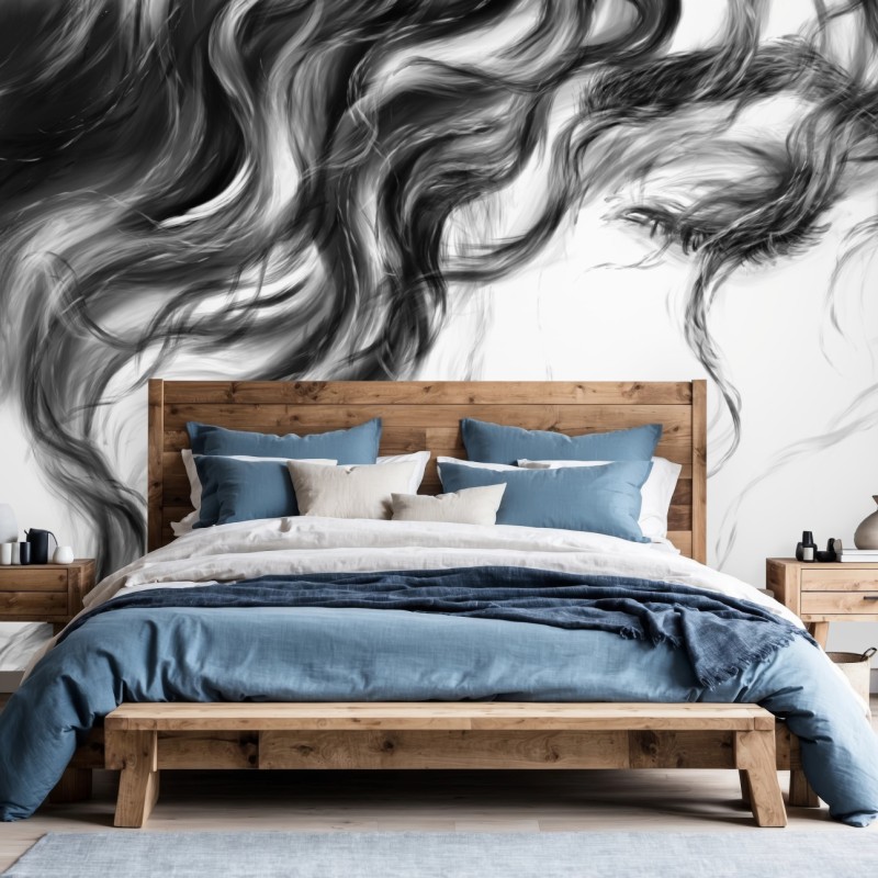 Fototapete ätherisches monochromes porträt