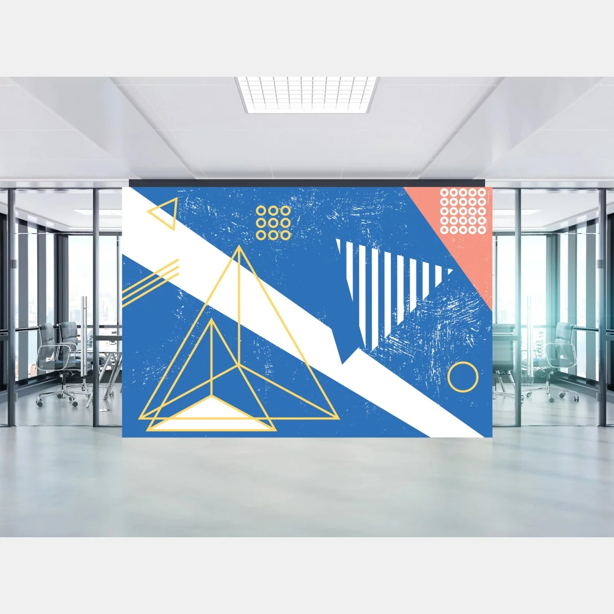 Fototapete geometrische abstraktion in blau – Wallnifity® Fototapete geometrische abstraktion in blau – Wallnifity®