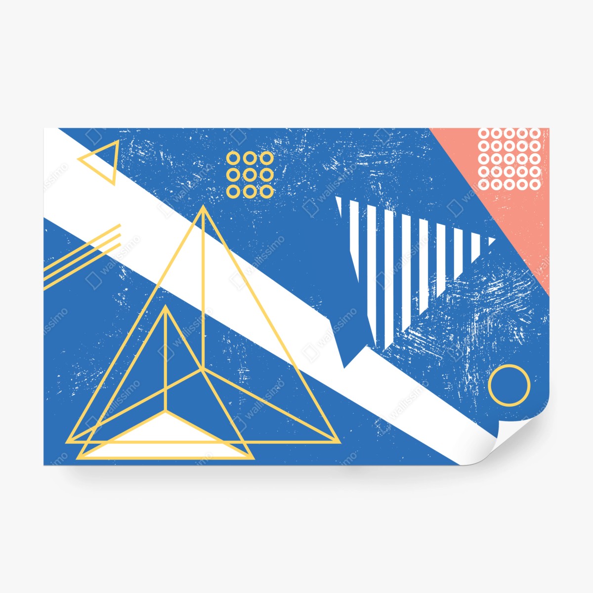 Fototapete geometrische abstraktion in blau – Wallnifity® Fototapete geometrische abstraktion in blau – Wallnifity®