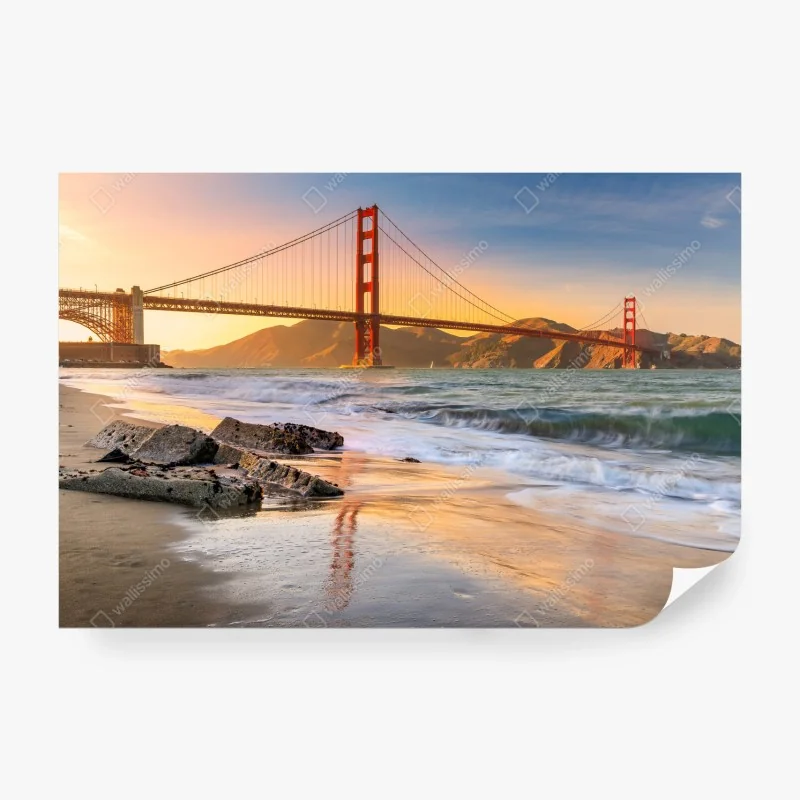 Fototapete sonnenuntergang an der Golden Gate Bridge – Wallnifity® Fototapete sonnenuntergang an der Golden Gate Bridge – Wallnifity®