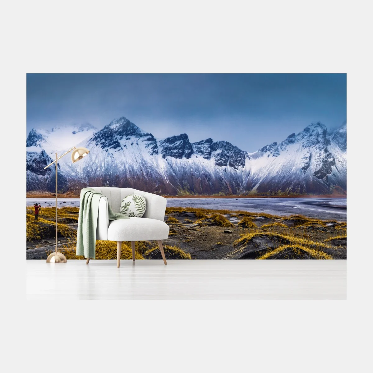Fototapete panorama Vestrahorn bei Stokksnes – Wallnifity® Fototapete panorama Vestrahorn bei Stokksnes – Wallnifity®