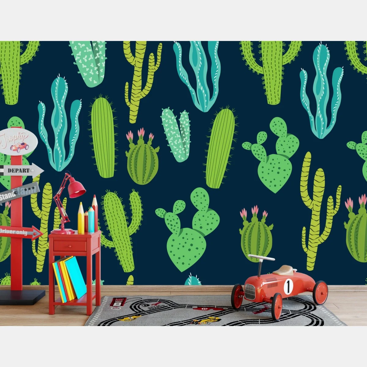 Fototapete kaktus- und sukkulentenmuster – Wallnifity®