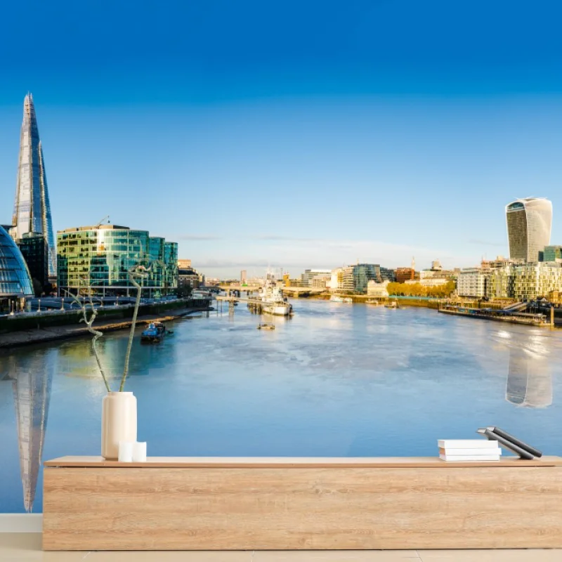 Fototapete London panoramablick über dem fluss