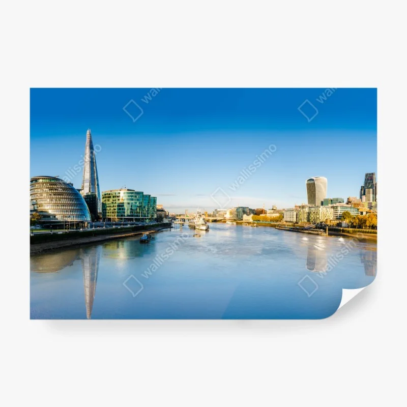 Fototapete London panoramablick über dem fluss