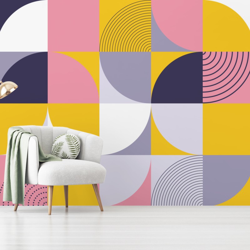 Fototapete pastell geometrisches muster