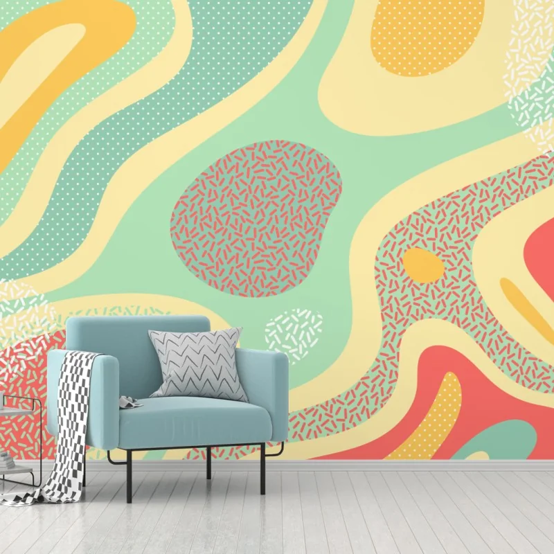 Fototapete pastelliges organisches abstraktes muster – Wallnifity® Fototapete pastelliges organisches abstraktes muster – Wallnifity®