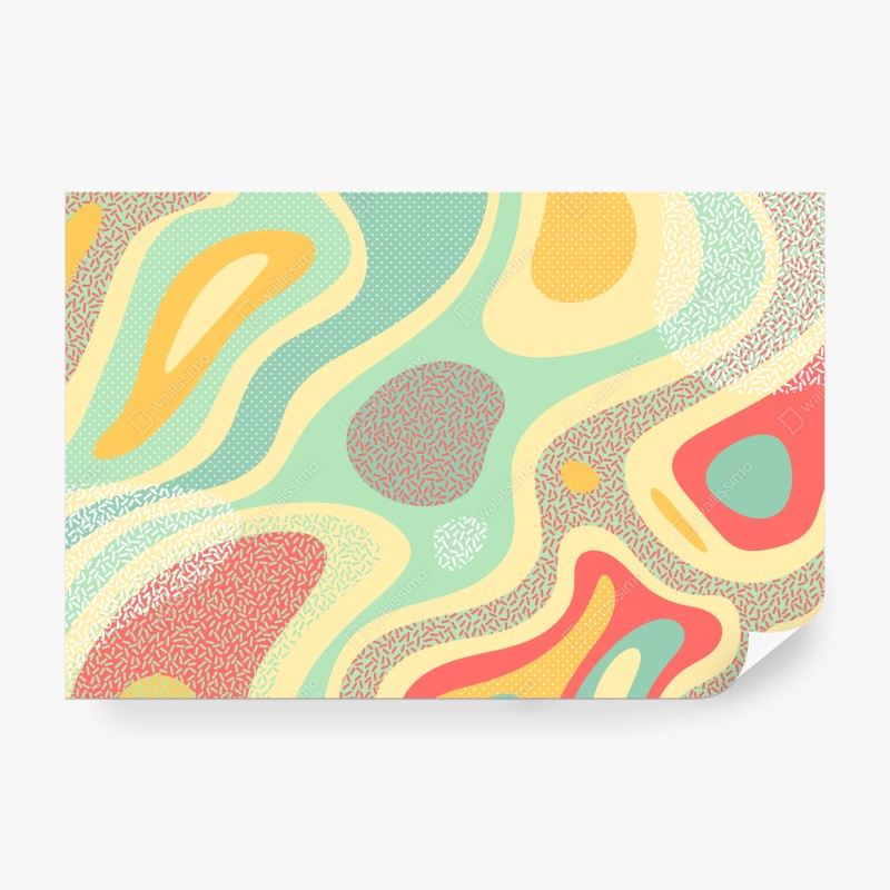 Fototapete frische pizza mit basilikum und cherrytomaten – Wallnifity®