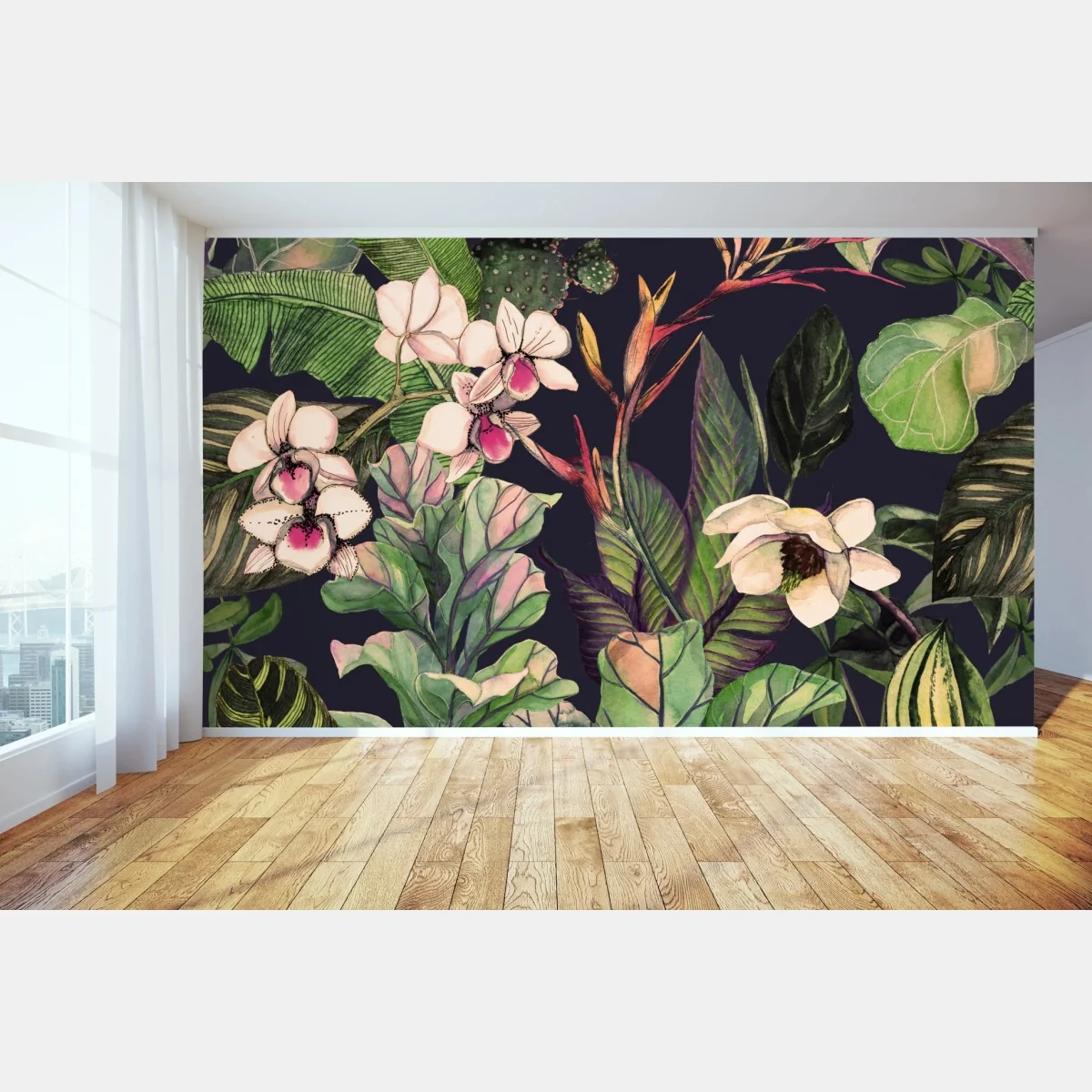 Fototapete tropisches aquarell botanikmuster – Wallnifity® Fototapete tropisches aquarell botanikmuster – Wallnifity®