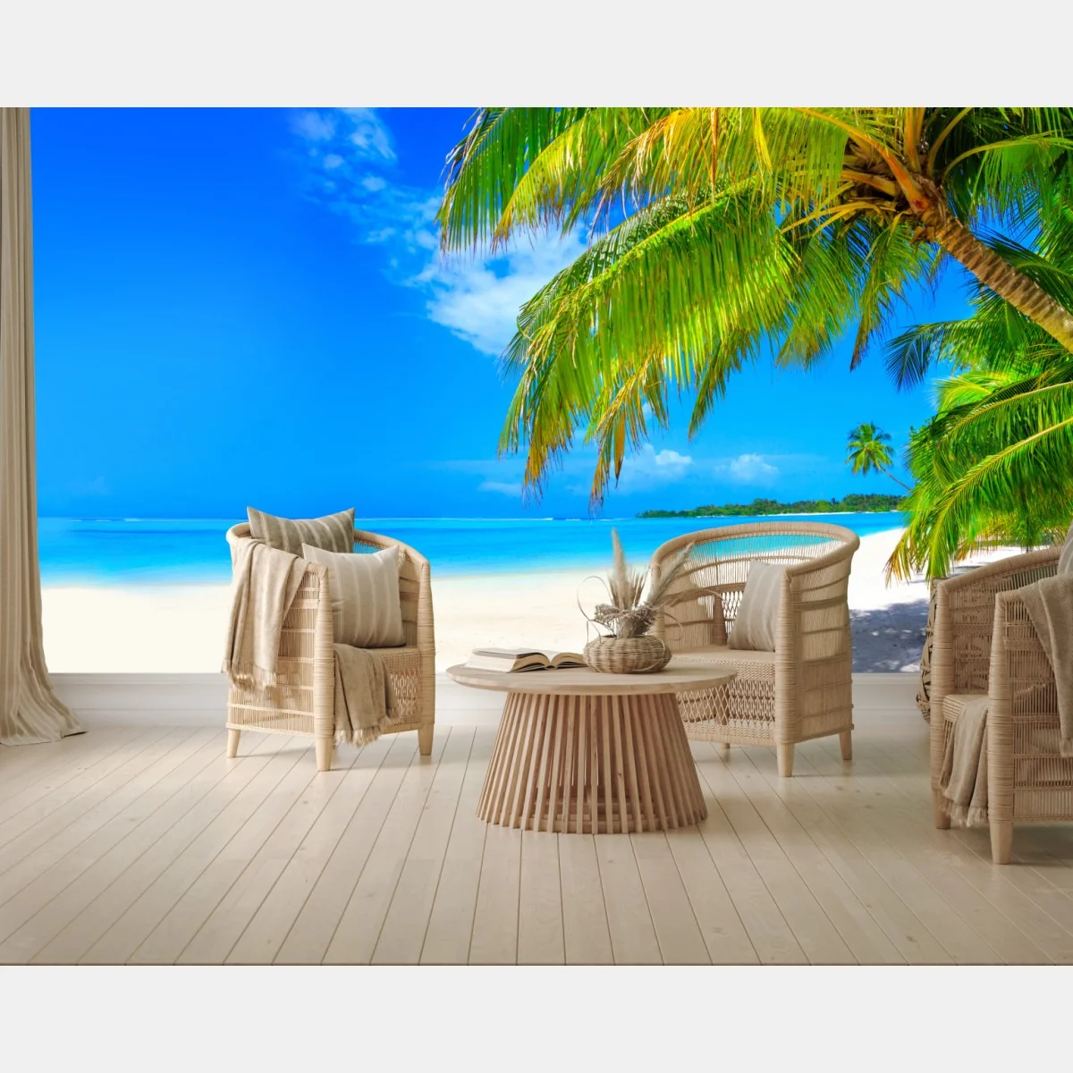 Fototapete tropischer türkisstrand – Wallnifity®