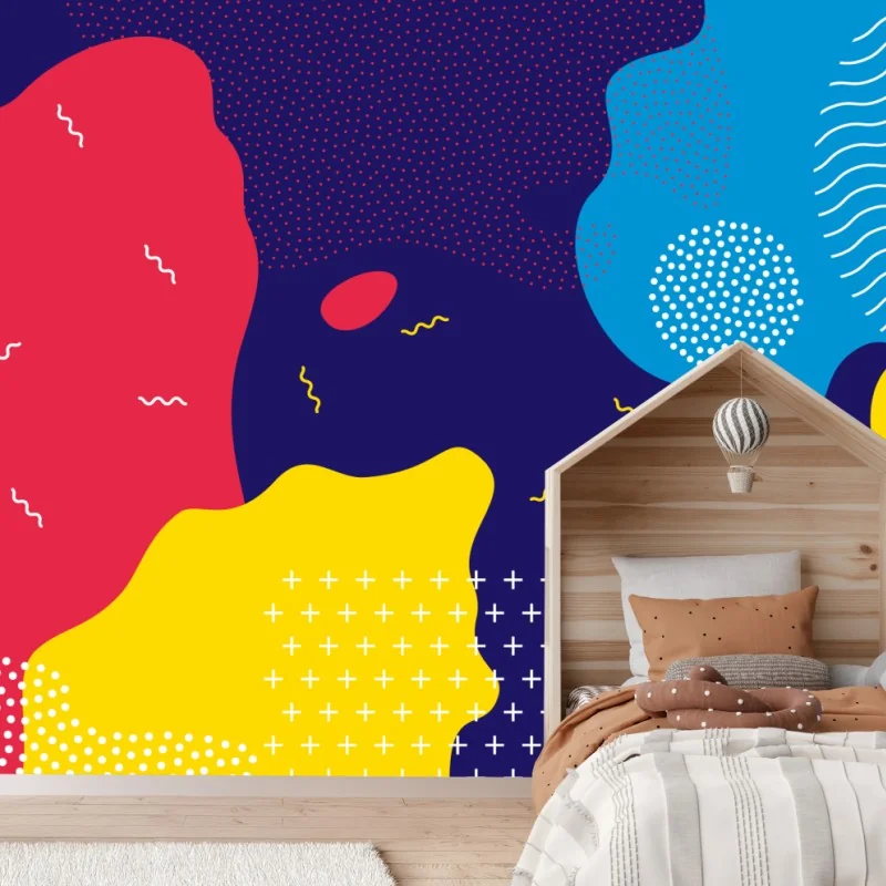 Fototapete lebhaftes abstraktes formenmuster