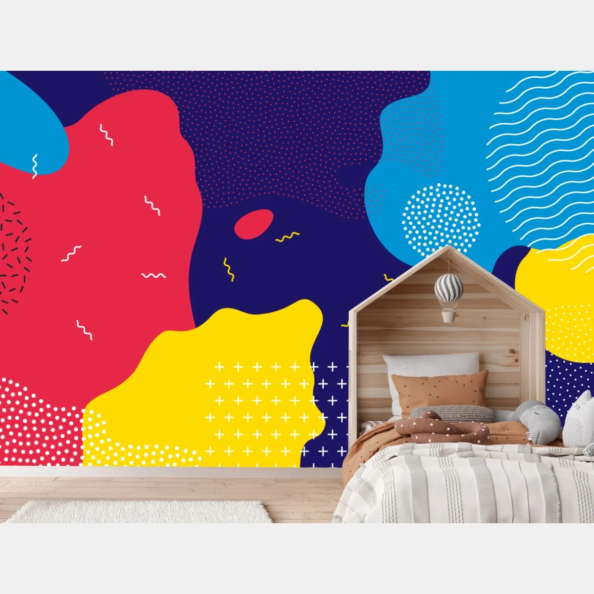 Fototapete lebhaftes abstraktes formenmuster – Wallnifity® Fototapete lebhaftes abstraktes formenmuster – Wallnifity®