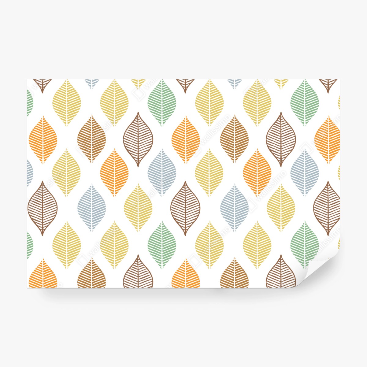 Fototapete pastelliges blättermuster für die wand – Wallnifity® Fototapete pastelliges blättermuster für die wand – Wallnifity®