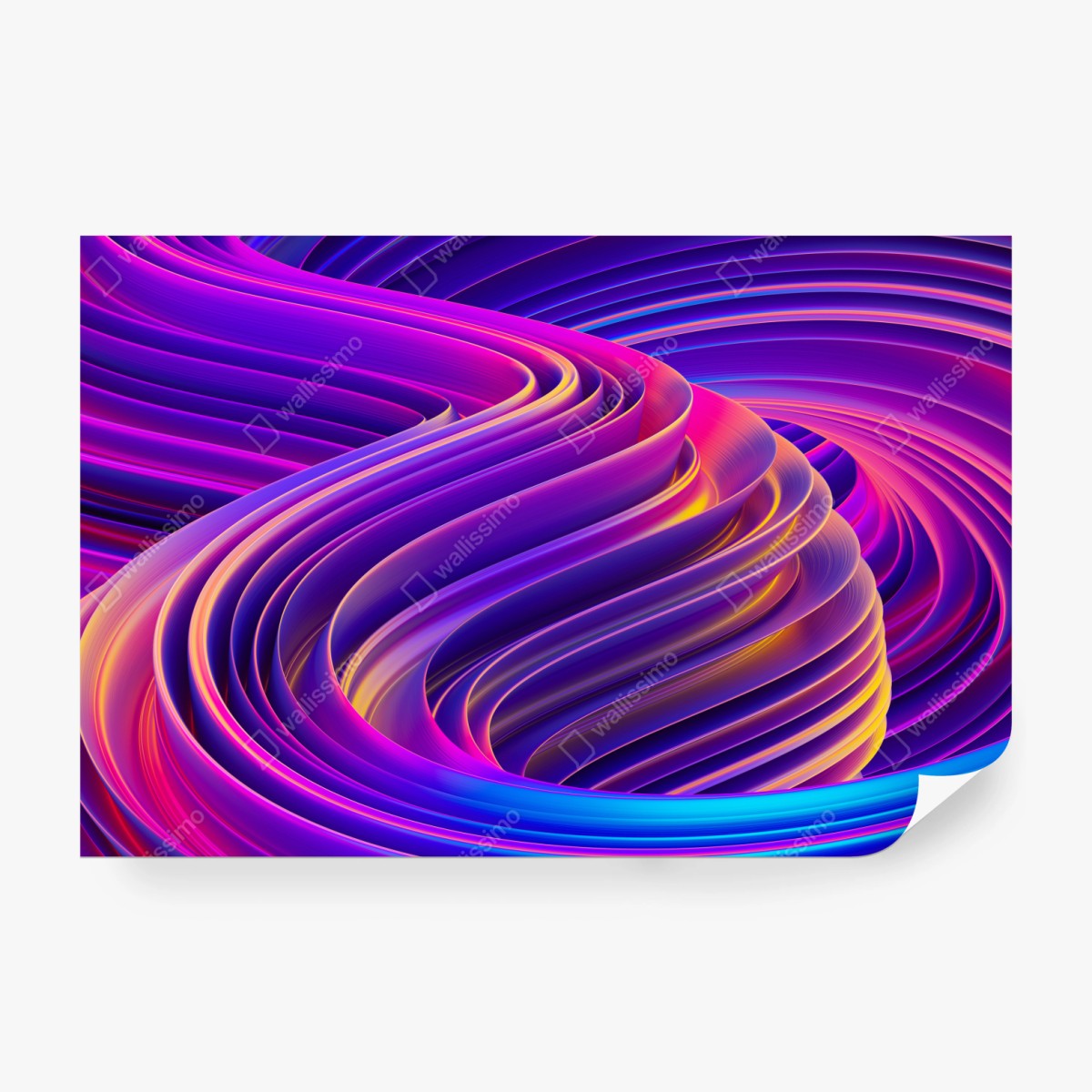 Fototapete leuchtender lila 3d bandwirbel – Wallnifity®