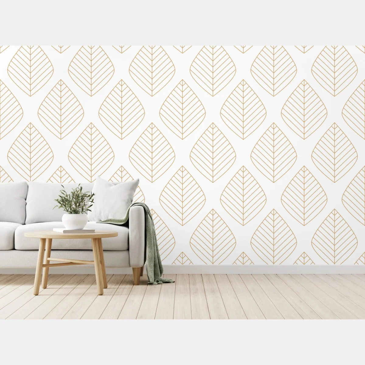 Fototapete elegantes goldenes geometrisches blattmuster – Wallnifity® Fototapete elegantes goldenes geometrisches blattmuster – Wallnifity®