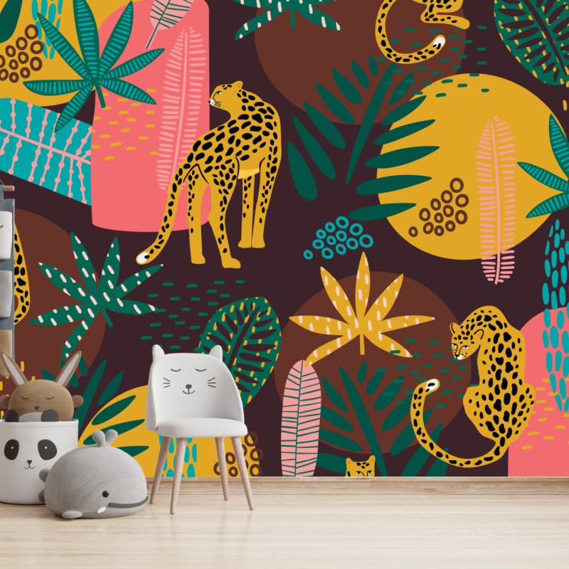 Fototapete tropisches leopardenmuster