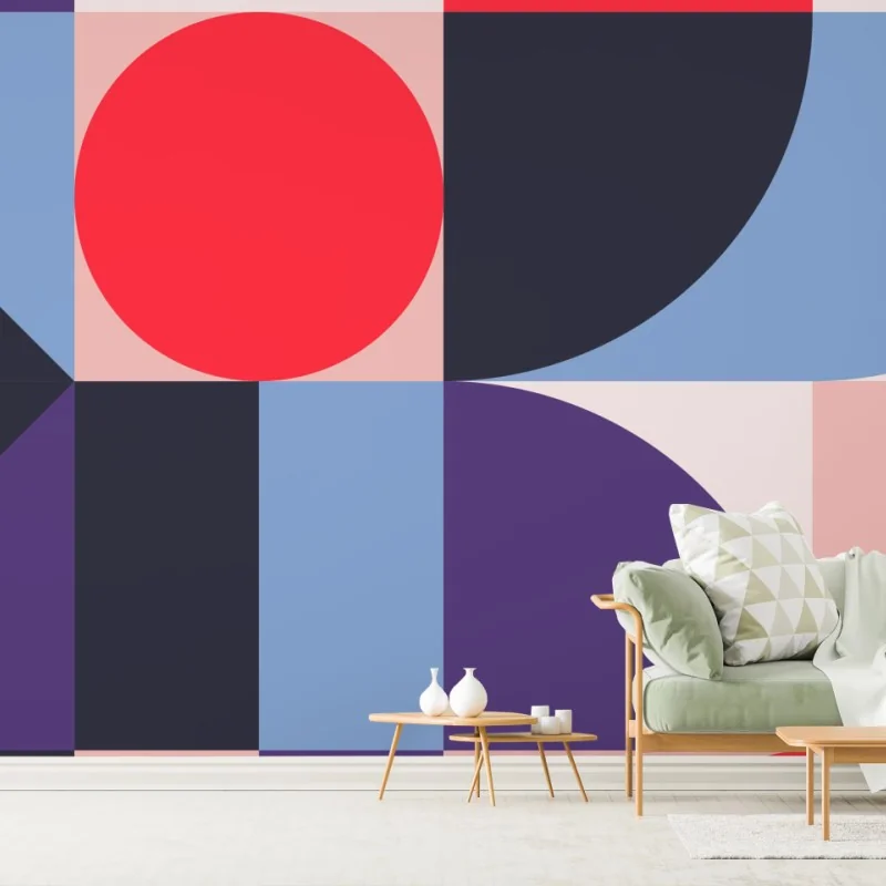 Fototapete geometrische pastellkomposition – Wallnifity® Fototapete geometrische pastellkomposition – Wallnifity®