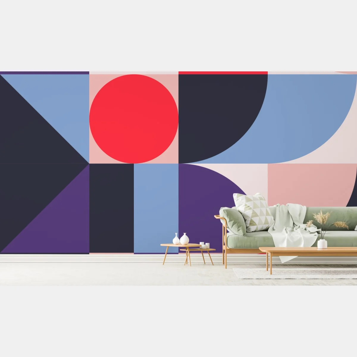 Fototapete geometrische pastellkomposition – Wallnifity® Fototapete geometrische pastellkomposition – Wallnifity®