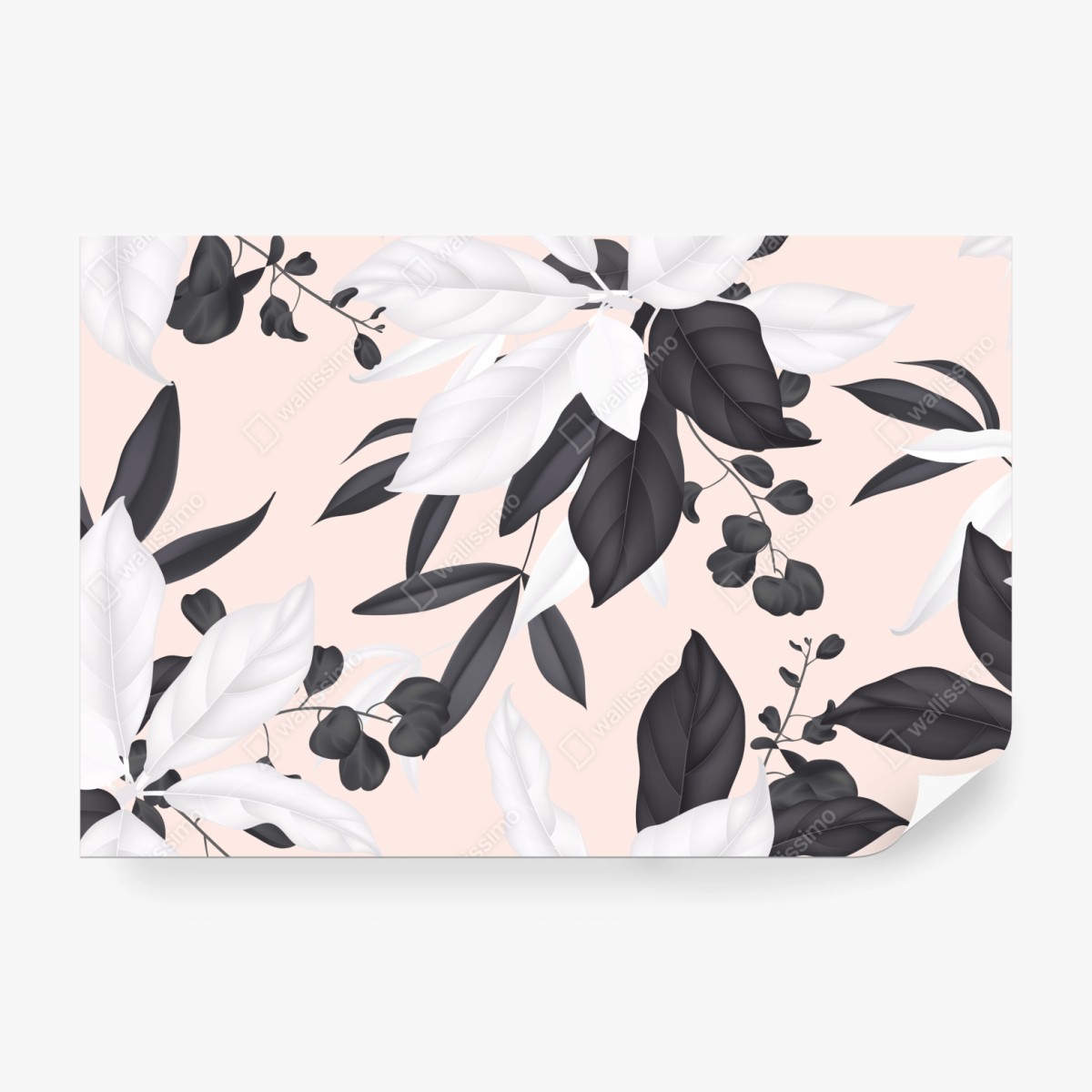 Fototapete zarte pastell botanische blätter – Wallnifity® Fototapete zarte pastell botanische blätter – Wallnifity®