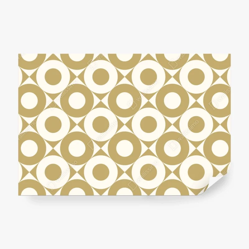 Fototapete goldenes geometrisches kreismuster