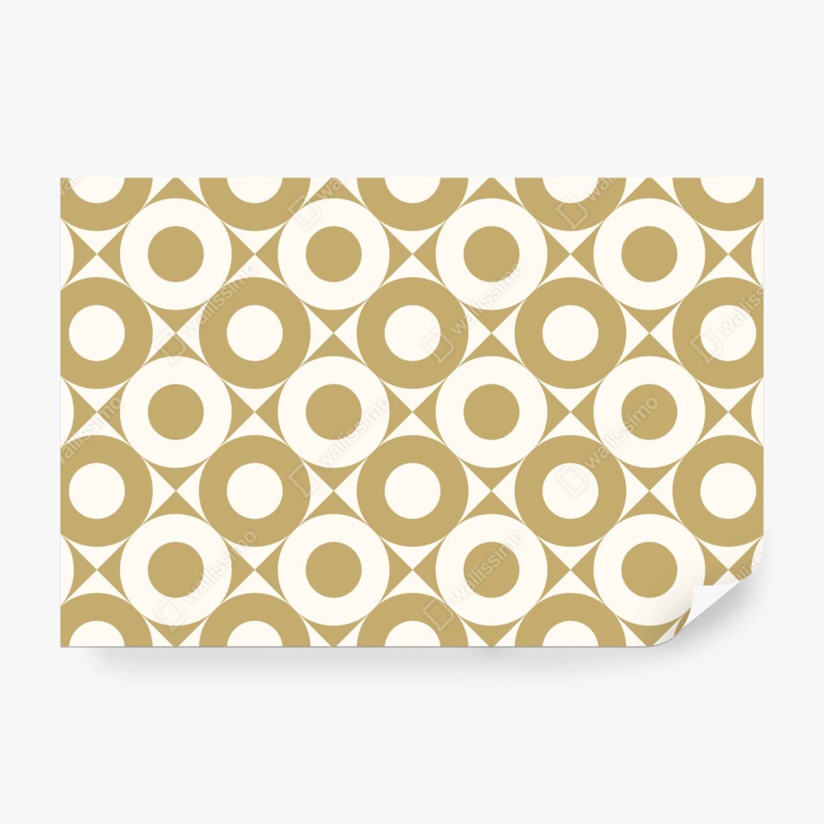 Fototapete goldenes geometrisches kreismuster – Wallnifity®