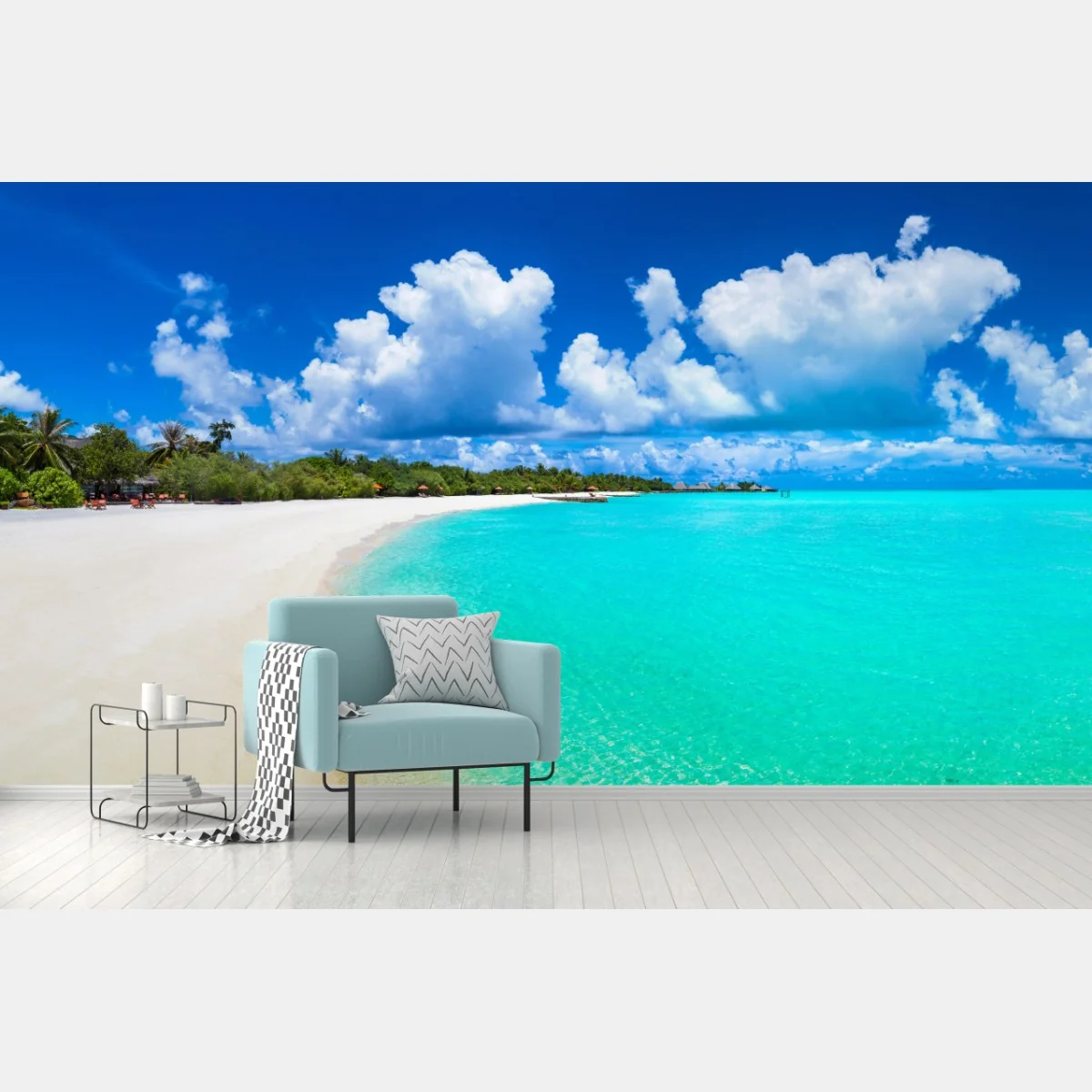 Fototapete Malediven türkisstrand panorama – Wallnifity®