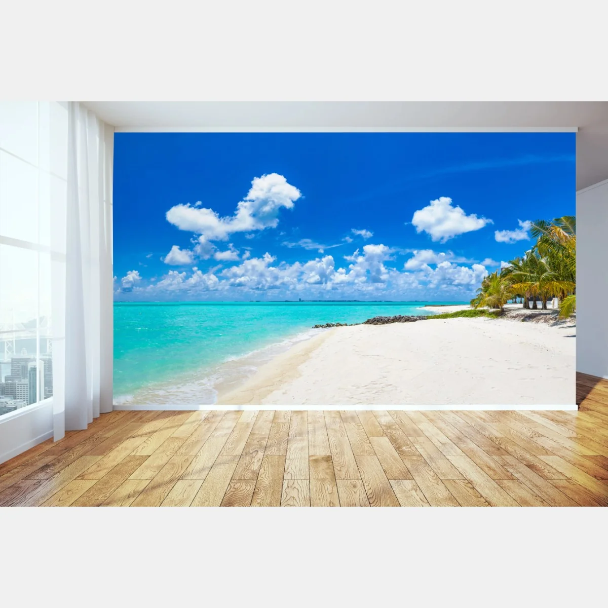 Fototapete Malediven türkisstrand panorama – Wallnifity® Fototapete Malediven türkisstrand panorama – Wallnifity®