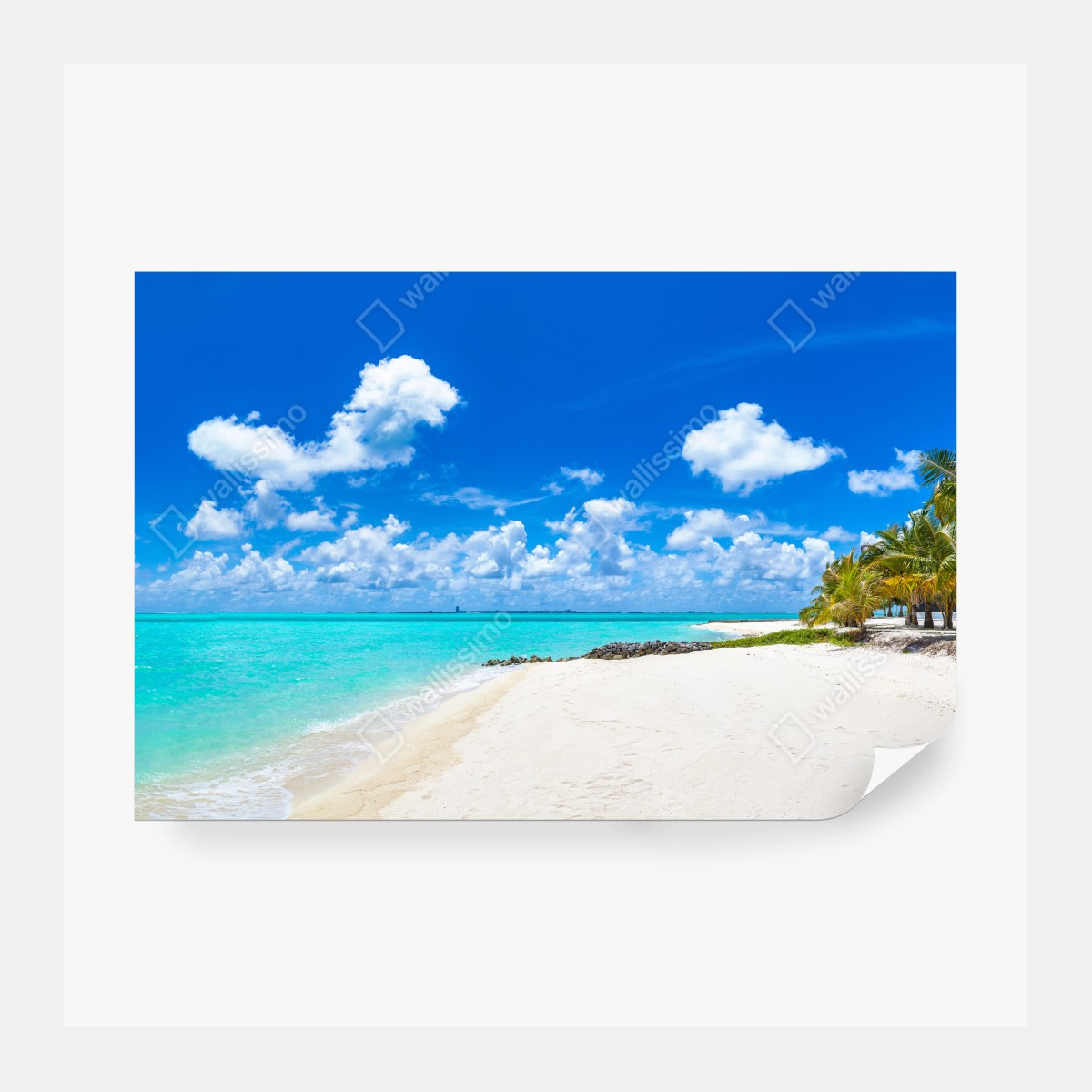 Fototapete Malediven türkisstrand panorama – Wallnifity® Fototapete Malediven türkisstrand panorama – Wallnifity®