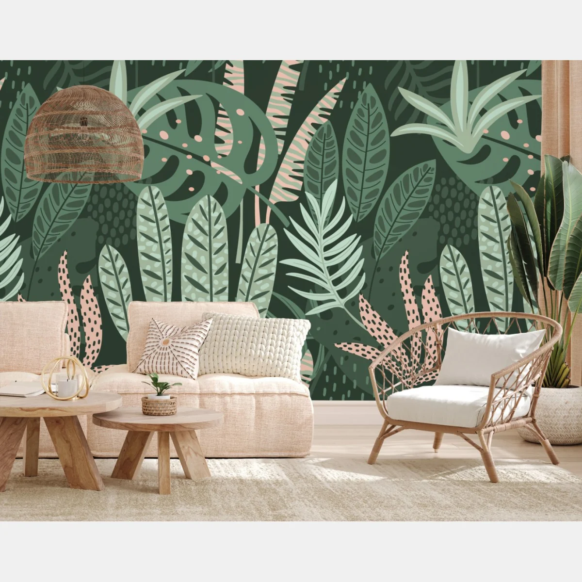 Fototapete tropisches blattmuster – Wallnifity®