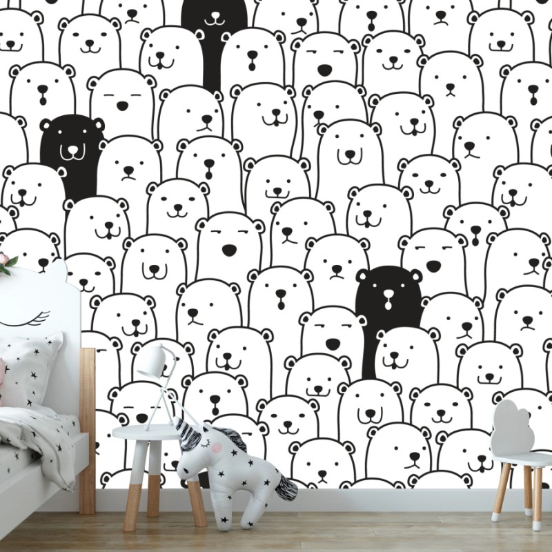 Fototapete niedliches muster mit bären