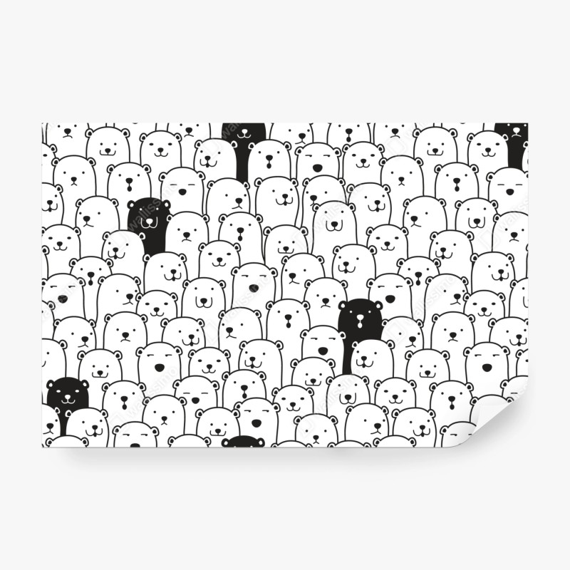 Fototapete niedliches muster mit bären