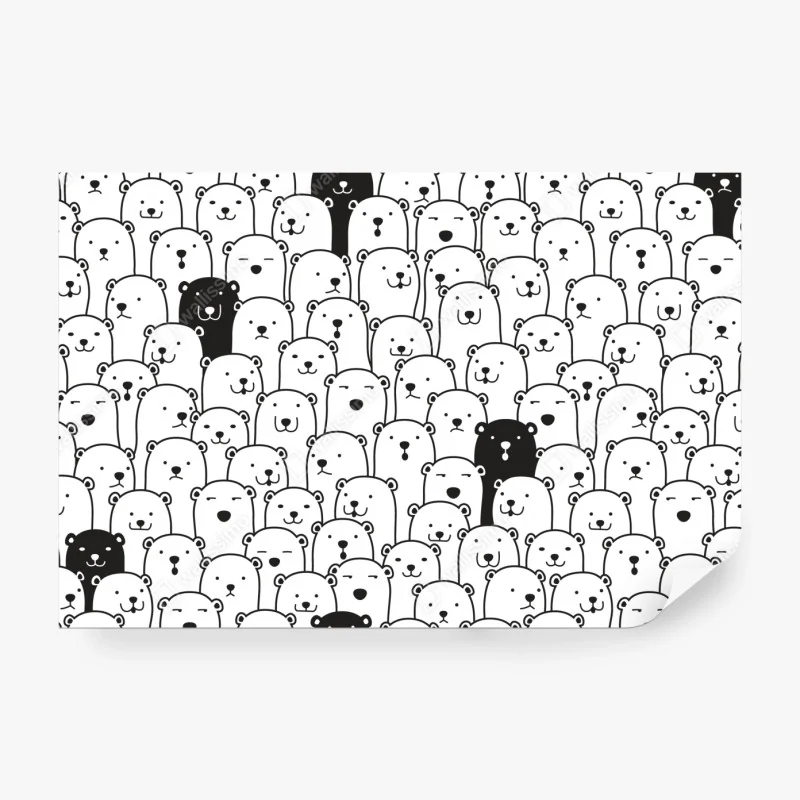 Fototapete niedliches muster mit bären – Wallnifity® Fototapete niedliches muster mit bären – Wallnifity®