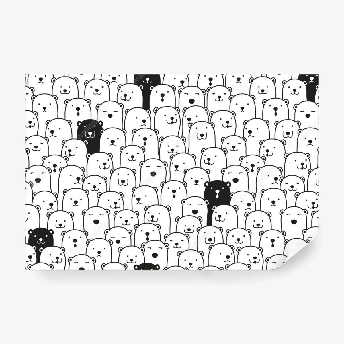 Fototapete niedliches muster mit bären – Wallnifity®