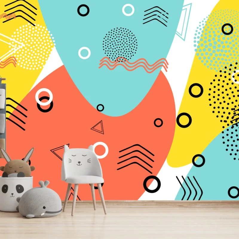 Fototapete farbenfrohes geometrisches muster