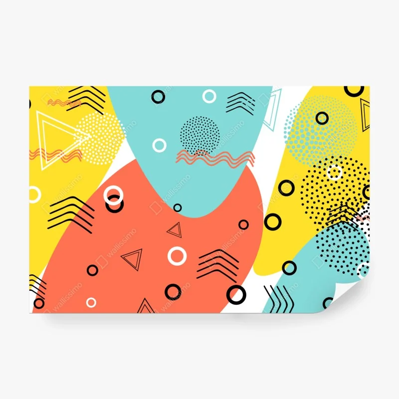 Fototapete farbenfrohes geometrisches muster