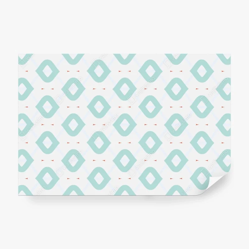 Fototapete türkis geometrisches rautenmuster