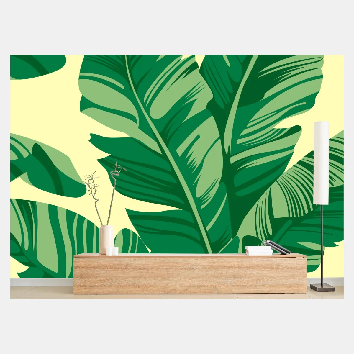 Fototapete tropisches muster mit bananenblättern – Wallnifity® Fototapete tropisches muster mit bananenblättern – Wallnifity®