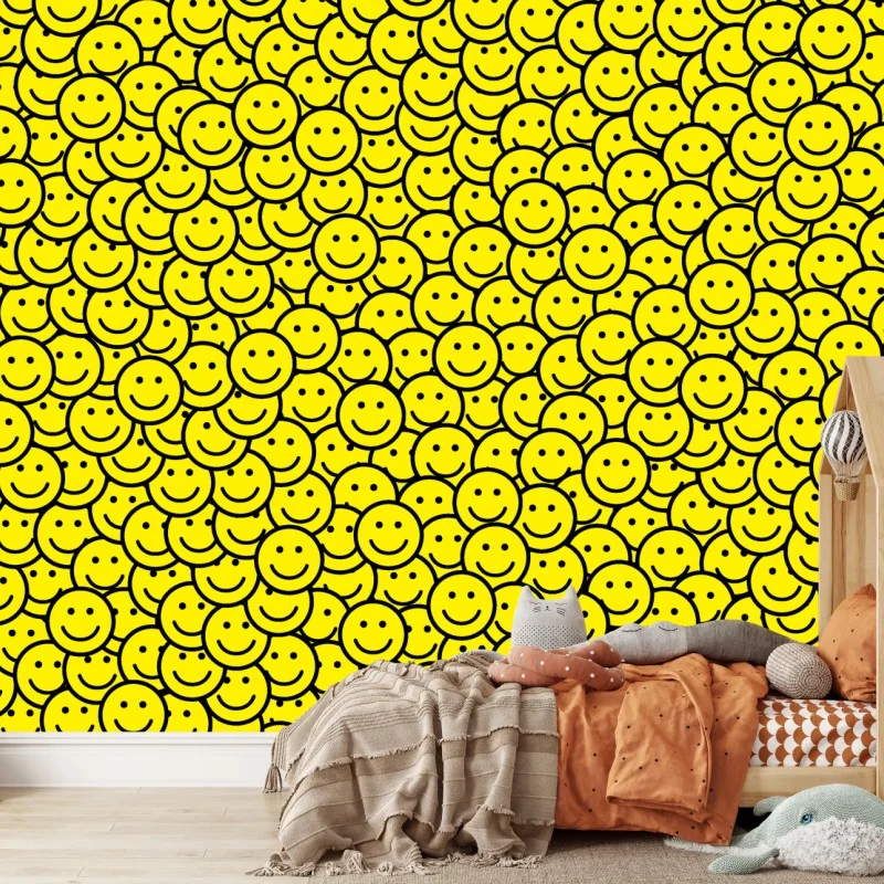 Fototapete fröhliches smiley muster
