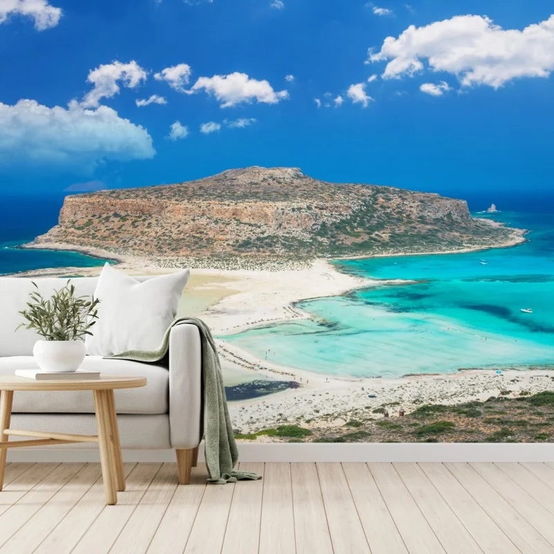 Fototapete Balos strand und türkislagune – Wallnifity® Fototapete Balos strand und türkislagune – Wallnifity®