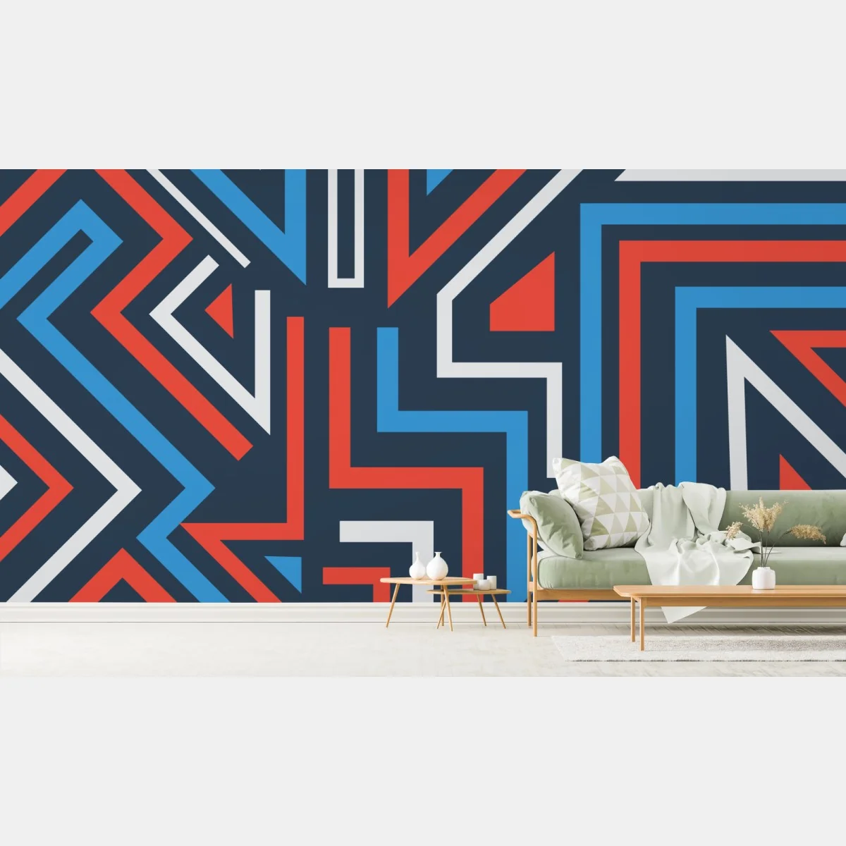 Fototapete fette geometrische linien – Wallnifity®