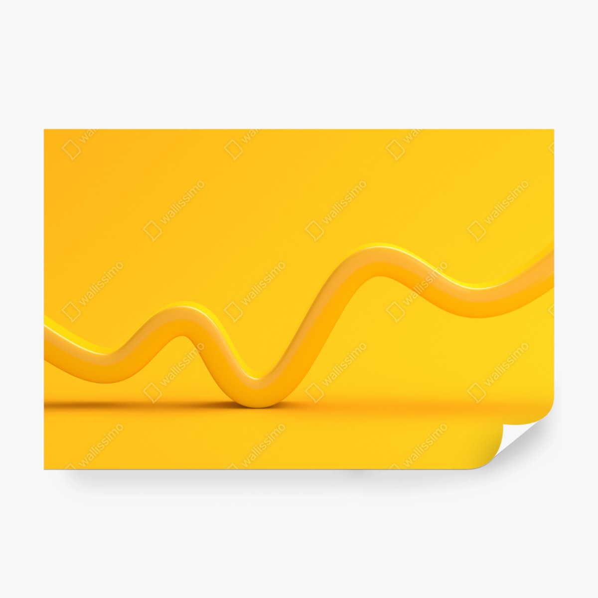 Fototapete sonnige gelbe 3d-abstrakte kurve – Wallnifity® Fototapete sonnige gelbe 3d-abstrakte kurve – Wallnifity®